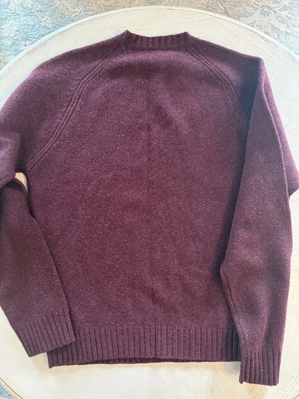 J. Crew Factory 100% Wool Deep Plum Crewneck Sweater Men’s Small